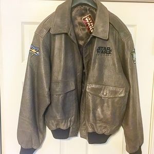 Authentic Star Wars Episode1 Bomber Leather Jacket
